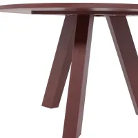WOOOD Rhonda eettafel  Ø129 cm eiken bordeauxrood